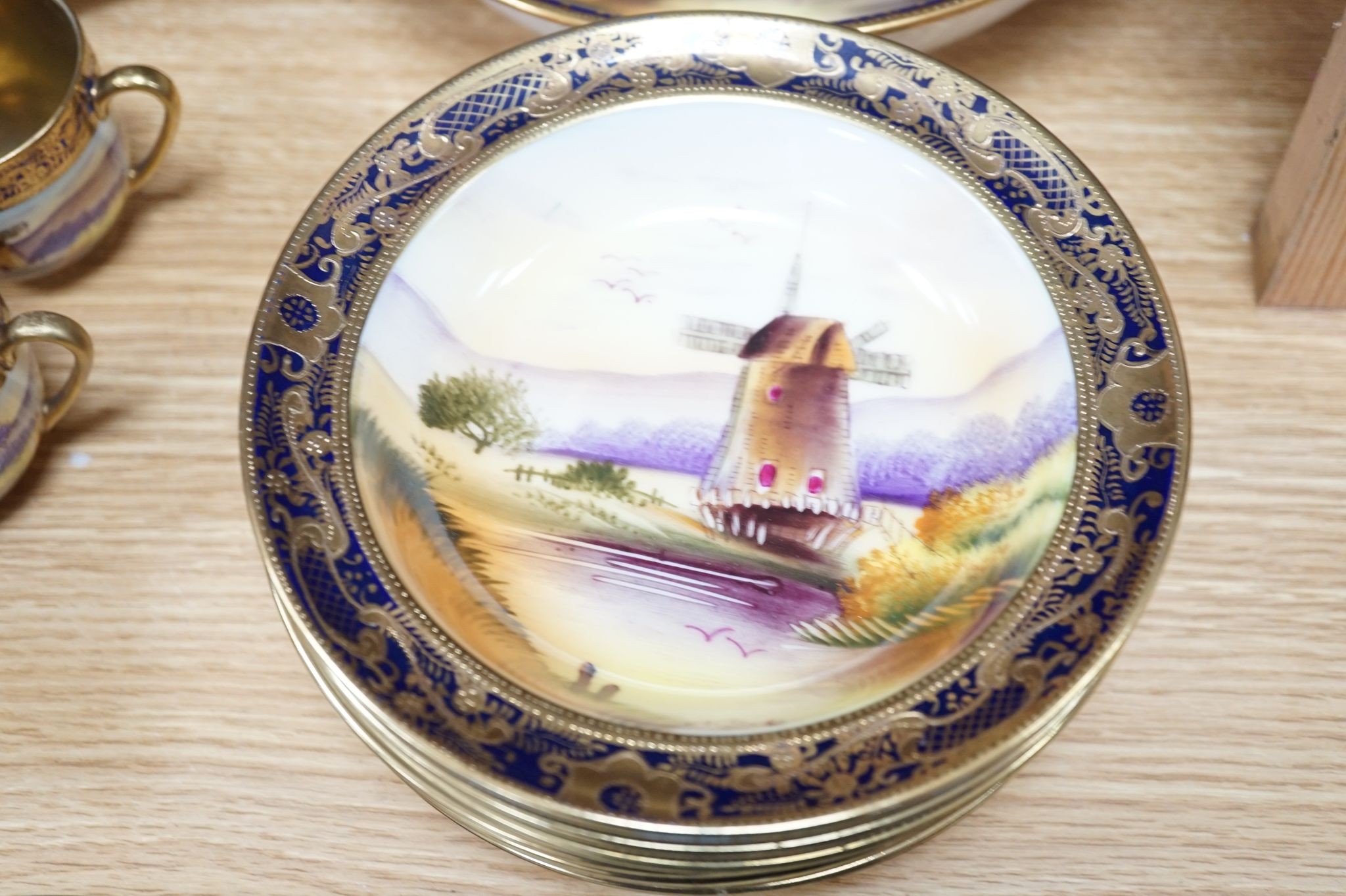 A Japanese Old Mill China/Meito tea and coffee service in Noritake style